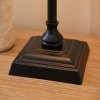 Klasyczna lampka stołowa nocna abażurowa lniana czarna minimalistyczna uniwersalna Lille 117828 ENDON